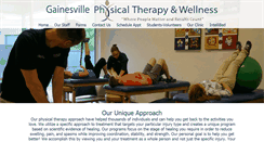 Desktop Screenshot of gainesvillephysicaltherapy.com