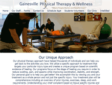 Tablet Screenshot of gainesvillephysicaltherapy.com